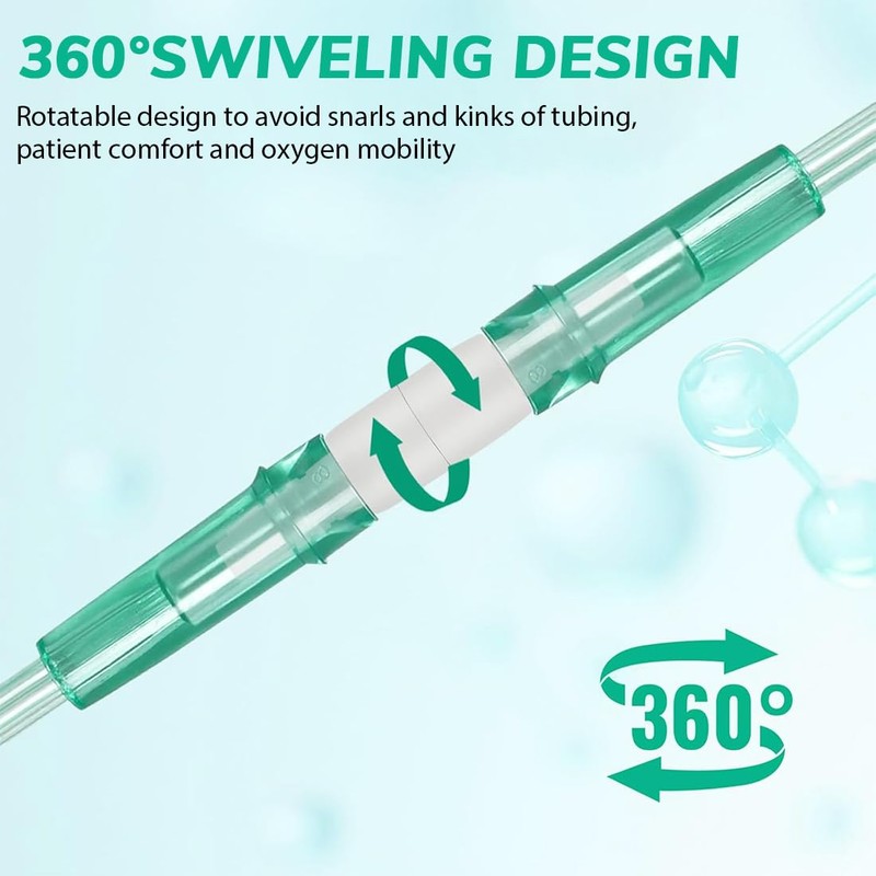 JEYORZY 5 Pack Oxygen Hose Connector, Rotating Hose Connector, Swivel