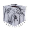 Tissue Box with Marble Printing Square Toilet Paper Holder for