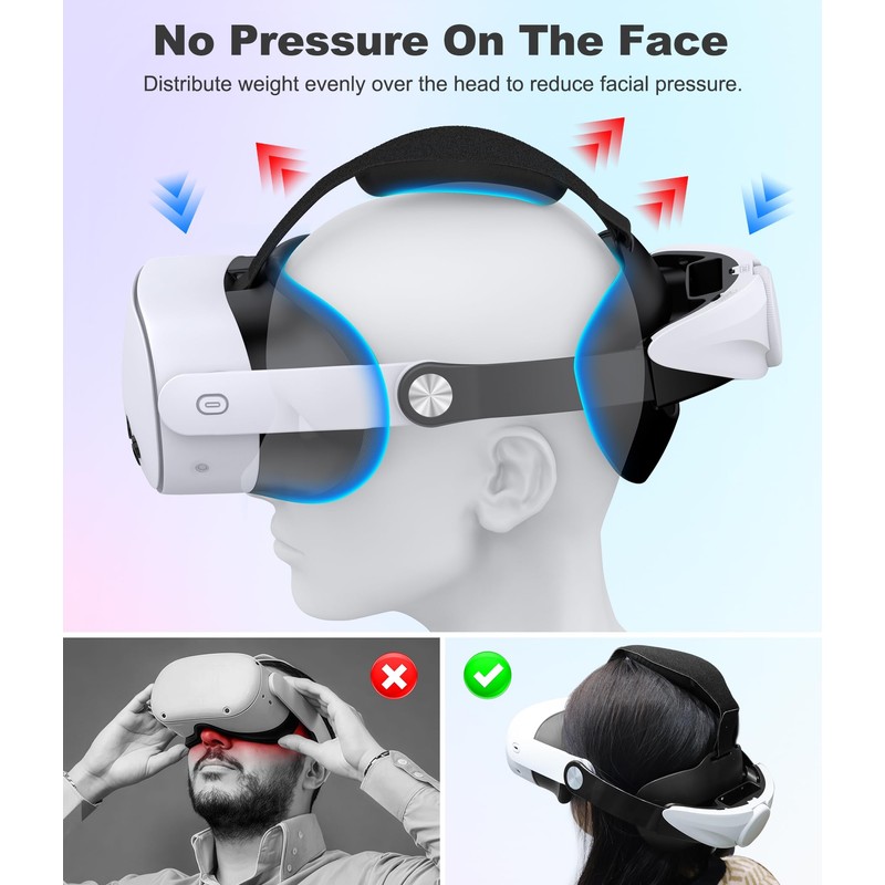 Kawaye Head Strap Compatible with Meta Quest 2/Quest 3S/Quest 3