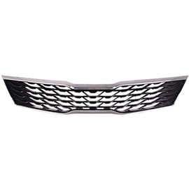 Marketplace Auto Parts - Front Grille Assembly - Painted Black with Chrome Molding - Compatible with 2019-2020 Kia Optima S and EX