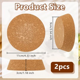 OLYCRAFT 2Pcs Large Cork Stoppers 3.5~4.3 Inch Cork Bottle Stoppers Tapered Corks Plugs Corks Canning Jar Lids Wood Tapered Plugs Wooden Taper Stopper for Kitchen Wedding Favor Canning