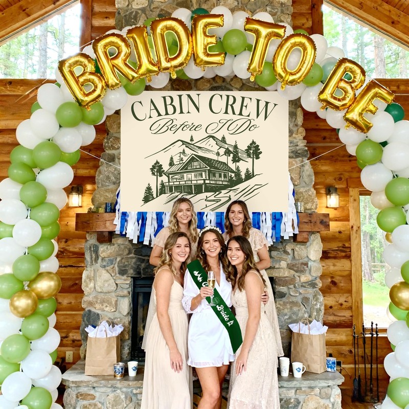 Camping Bachelorette Decoration Sash Cabin Crew Before i Do Backdrop