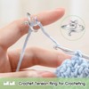 Kotkiddy Metal Crochet Ring, Pack of 3, Adjustable Hooks, Knitted