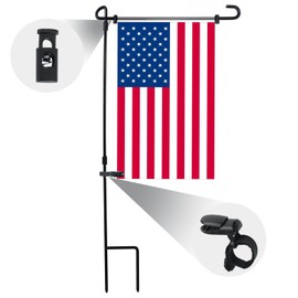 HOOSUN 20 Pack Garden Flag Clips And Stoppers,Tiger Clips Spring Stoppers for Garden Flags Holder,Yard Flag Holder Clip for Small Flags