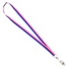 Zac's Alter Ego Shiny Metal Whistle on Omnisexual Stripe Lanyard