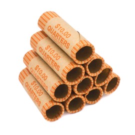 Pre-Formed Quarter Coin Wrappers (Bundle of 220)