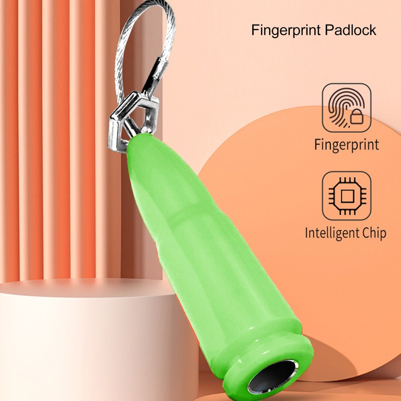 Fingerprint Padlock Water Resistant Anti Cut Keyless Mini Biometric Luggage