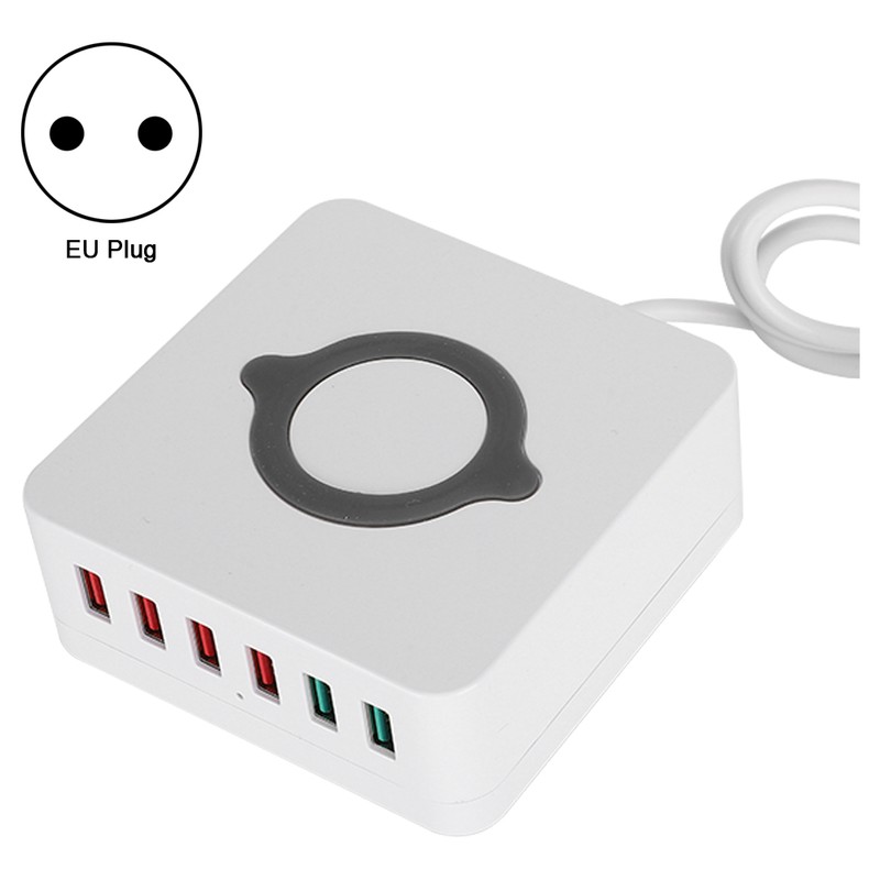 Intelligent Wireless Charging USB Station 6 Ports QC3.0 Fast Charge
