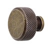 Decoranddecor Amelia Knurled 35mm Round Kitchen Cabinet Furniture Knobs Aluminium