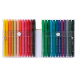 Pentel Color Marker Set, Fine Fiber Tip, Assorted Colors, Set of 24