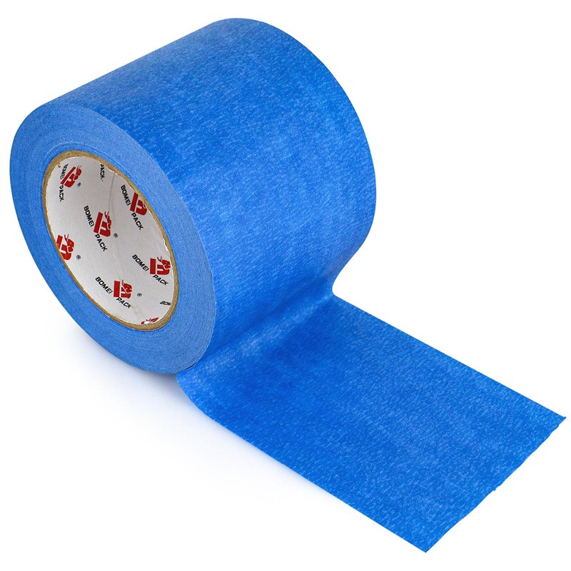 BOMEI PACK Wide Blue Painters Tape 4 Inches x 60