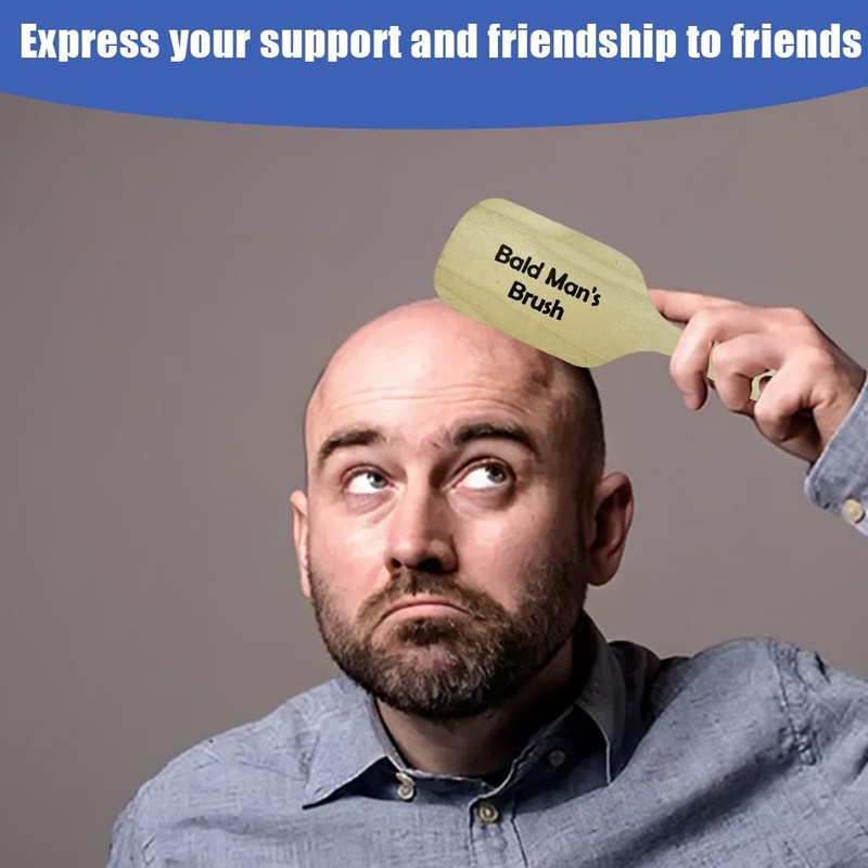 XUKZIMA 2 Pcs Bald Man Comb Joke Funny Hairless Combing