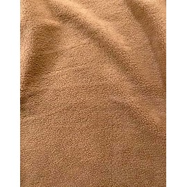 Solid Golden Brown Sherpa Fleece Fabric by The Yard