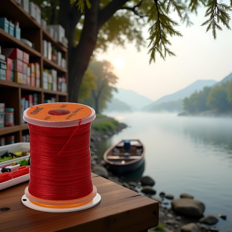 Red 100Yard 200D UV Big Fly Thread Premium Strong Durable