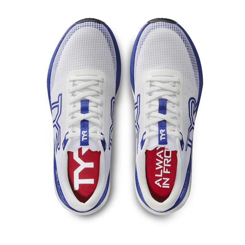 TYR SR11199.5 Tempo Runner WHT/Blue 9.5