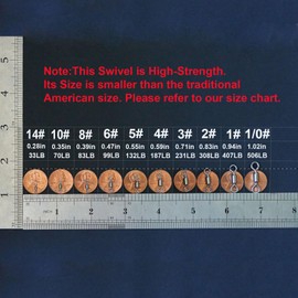 100 Pcs Fishing Swivels Saltwater, 100% 304 Stainless Steel Power Swivel Corrosion Resistance Barrel Swivels High Strength Freshwater Fishing Line Lure Leader Connectors (5# 0.55" / 130LB)