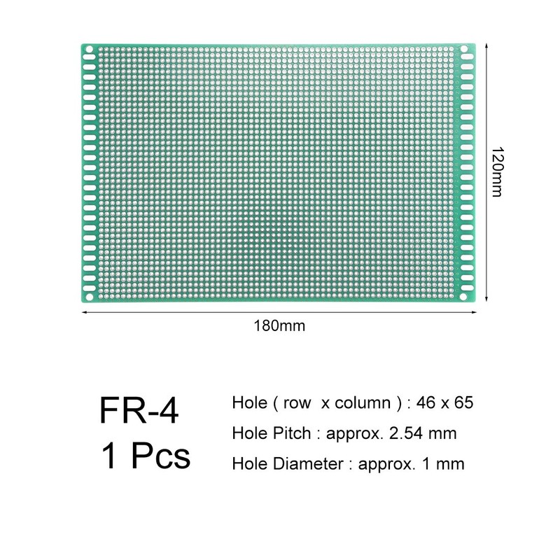 sourcing map FR4 Double-Sided Universal PCB Board for DIY Soldering