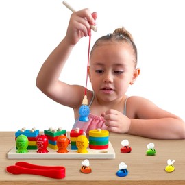 uunida Juguetes para niños de 2 años 3 años - Juguetes Montessori - Juegos Didácticos - Juguetes Didacticos para Bebes 2 años - Juguete Niño 3 años - Pesca y Pinza