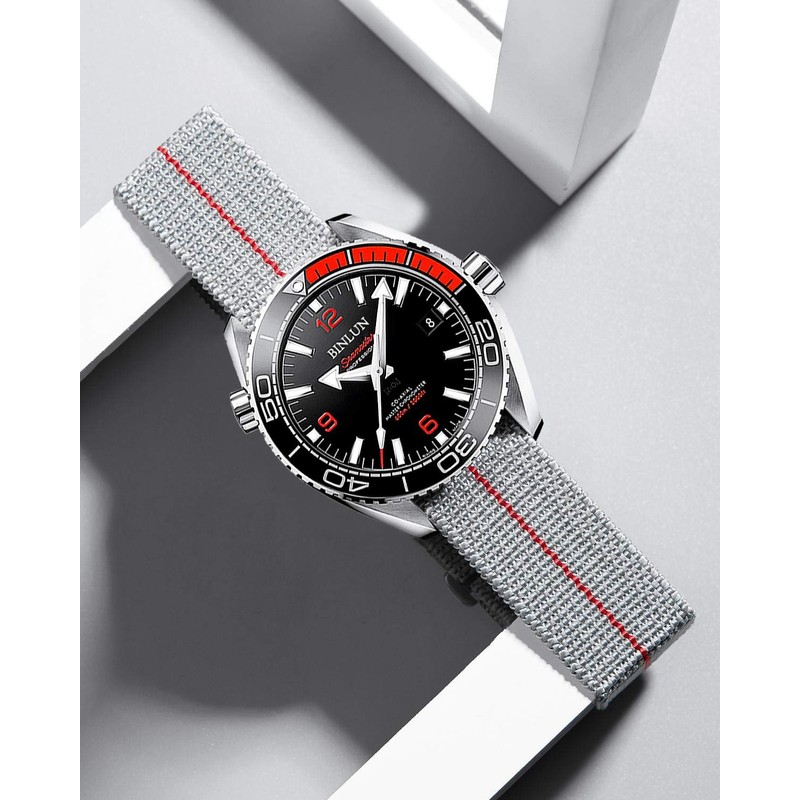BINLUN Replacement Watch Band, Elastic Nylon Fabric, Waterproof, Military Strap,