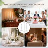 Silver Taper Candlestick Holders Set of 6 with Candles