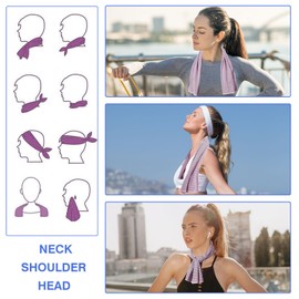 Cooling Towel, Ice Towel, Microfiber Towels for Neck and Face, Soft Breathable Chilly Towel for Sports, Gym, Yoga, Camping, Running, Fitness, Workout & More Activities (Pink)