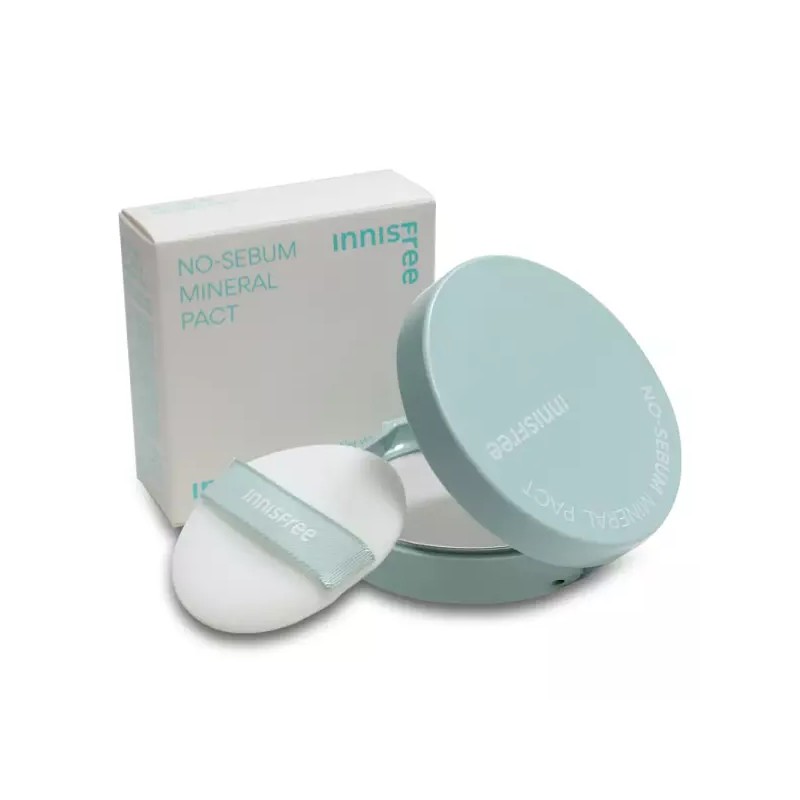 Innisfree 이니스프리 노세범 미네랄 팩트 8.5g 피지케어로 뽀송한 피부 기름종이