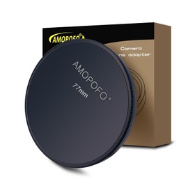 1 Set 77 mm Metal Lens Cap, Compatible with All 77 mm with Camera Thread Lens and 77 mm Camera Accessories (ND, CPL, UV Camera Filter), CNC Machined (Front Cover + Rear Cover)