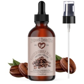 Natural Born Oils Roasted Coffee Bean Oil, 4oz, Organic, Cold-Pressed, High in Antioxidants, Perfect for Skin Nourishment, Hair Vitality