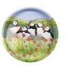 Emma Ball Colourful Round Tin Tea/Drinks Tray - Puffins in