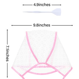 6 Pieces Hair Cap Highlighting Frosting Cap Highlight for Hair Cap Dye Color with Plastic Hooks Hair Coloring Salon Hairdressing Tool Kit Supplies (Pink)