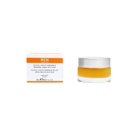 REN Clean Skincare Glycol Lactic Radiance Renewal Mask, Brightening Face Mask with AHA's, Travel Size 10ml