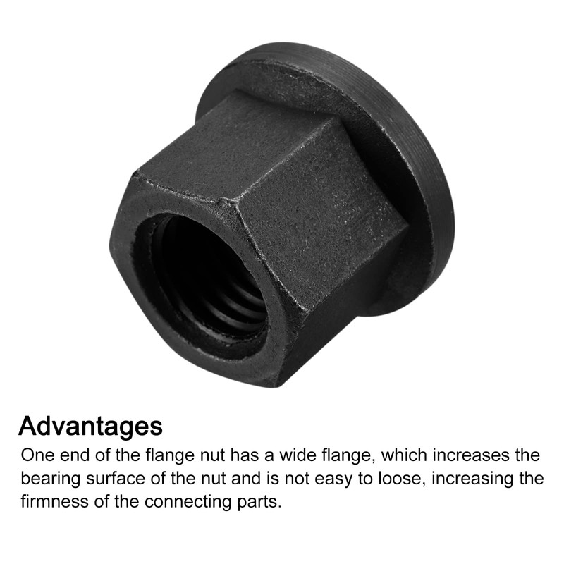 QUARKZMAN M20 Flange Hex Lock Nut Grade 10.9 Carbon Steel