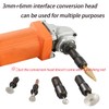 2PC multifunctional 6/3mm angle grinder to straight grinder adapter, improved
