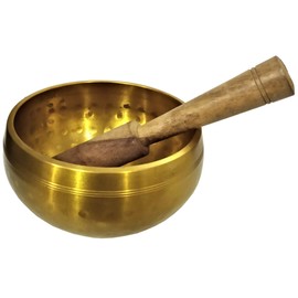 Purpledip Metal Singing Bowl Hammered Tibetan Buddhist Musical Instrument for Meditation Prayer (10686)