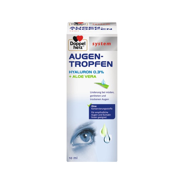 Doppelherz Augen-Tropfen Hyaluron 0,3% system, 10 ml FLU