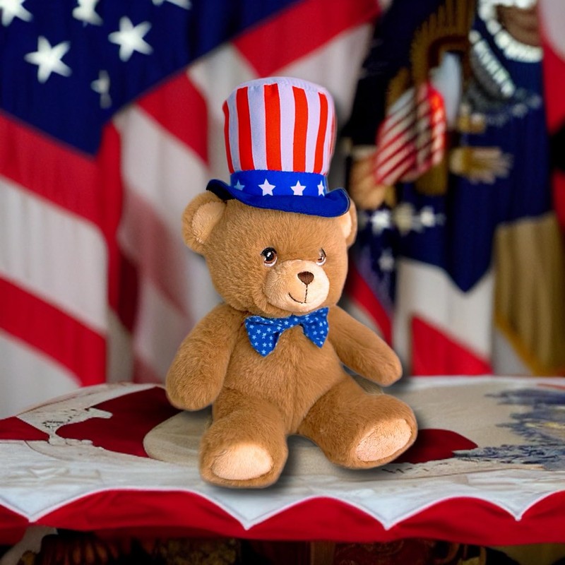 Deluxe Paws Eco Plush Ocasiones especiales, 100% reciclado (Uncle Sam)