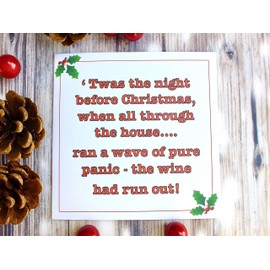 Pack of 4 Funny Christmas Cards - Humorous Merry Xmas Card Multi Packs - 'Twas the Night
