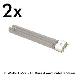CNZ 18 Watts 2G11 Base UV-C Germicidal Ultraviolet Light Bulb Qty 2