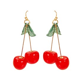 Cherry Earrings for Women Funny Cherry Dangle Drop Earrings Hypoallergenic Fruit Earrings Cherry Jewelry for Women