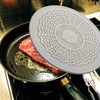 13” Silicone Splatter Screen Pan Cover with Folding Handle, Heat