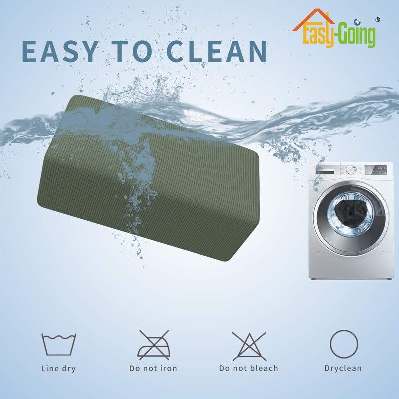 Easy-Going Funda otomana elástica fácil de Usar, Taburete de Almacenamiento