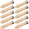 10Pcs Wooden File Handle, Safety File Handle with Metal Safety