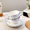 CHANJOON 6 Teacups Tea Tray Spoon Set, 6oz with Galvanized