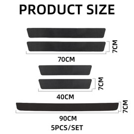 Pack of 5 Car Door Sill Protectors, Door Sill Protector, Car Door Sill Scratch Protection, Waterproof Door Sill Protector, Car Accessories