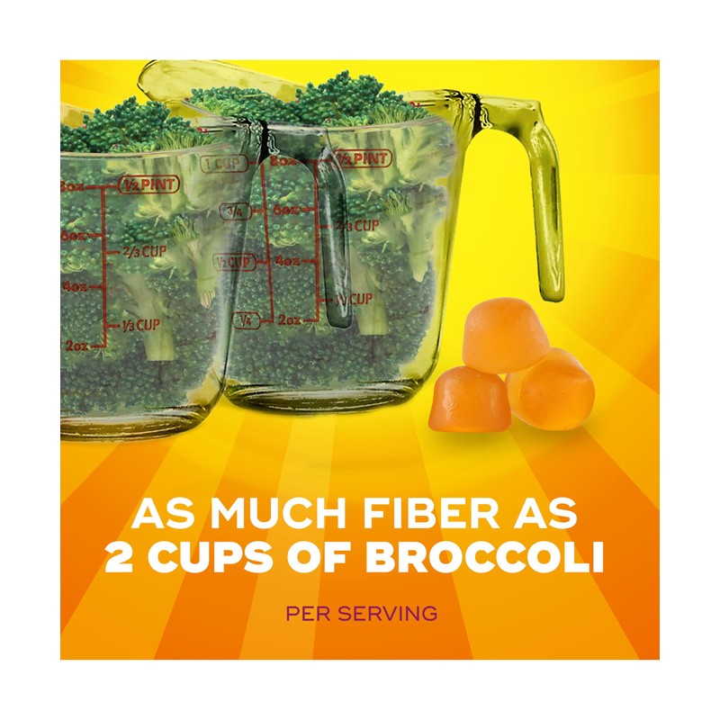 Metamucil Fiber Gummies for Adults, No Sugar Added Orange Flavor,