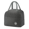 Insulated Lunch Bag, Portable Thermos Lunch Box Carrier, Keeps Food Warm or Cold, for Office, School, and Outdoor Use (Gray)