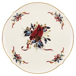 Lenox 853785 Winter Greetings Round Serving Turkey Platter, Christmas Hosting