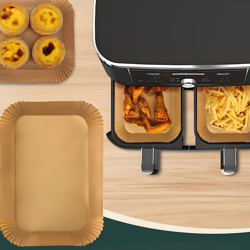 RUIFEN 200 Sheets Air Fryer Baking Sheets, 8.7 x 5.6