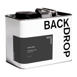 BACKDROP Premium Exterior Paint Semi-Gloss Finish for Outdoor Trim & Doors Self-Priming, Low VOC, Green Wise Certified DARK ARTS - Pure Black 0.5 Gallon