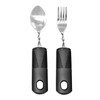 Ssiyiya 2Pcs Disability Aids Cutlery Sets Bendable Spoons Fork Easy